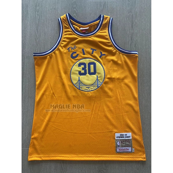 Maglia
 Stephen Curry NO 30 Golden State Warriors Mitchell & Ness 2019-20 Giallo
